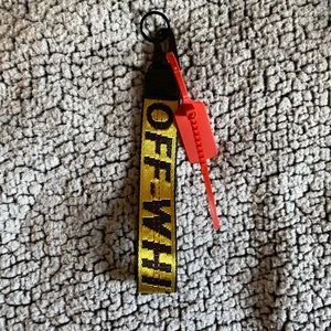 Authentic yellow off-white keychain